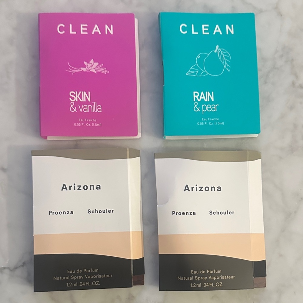 Clean - Skin & Vanilla and Rain & Pear Eau Fraiche + Arizona Proenza Schouler x2